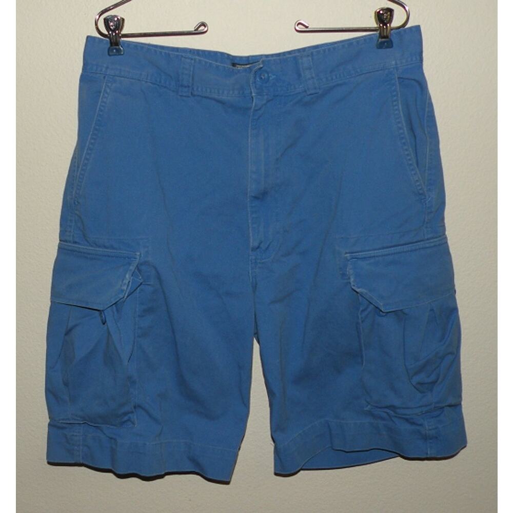 Vtg Y2K Polo Ralph Lauren Men’s 34 Cargo Shorts Weathered Blue 67 Chino